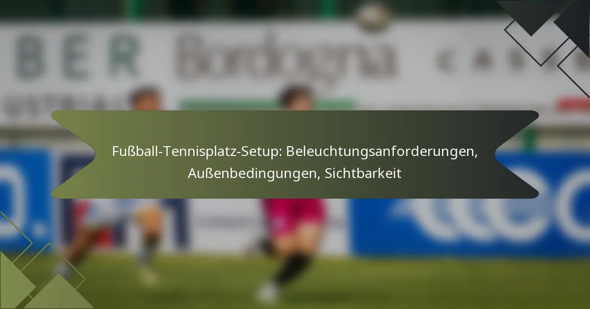 Fußball-Tennisplatz-Setup: Beleuchtungsanforderungen, Außenbedingungen, Sichtbarkeit