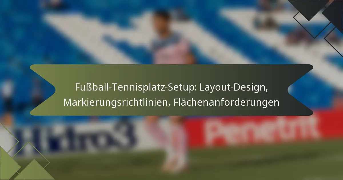 Fußball-Tennisplatz-Setup: Layout-Design, Markierungsrichtlinien, Flächenanforderungen