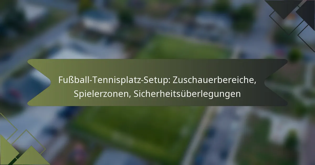 Fußball-Tennisplatz-Setup: Zuschauerbereiche, Spielerzonen, Sicherheitsüberlegungen
