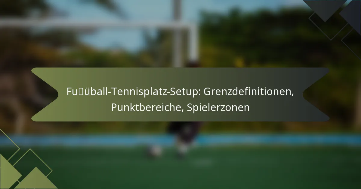 Fußball-Tennisplatz-Setup: Grenzdefinitionen, Punktbereiche, Spielerzonen