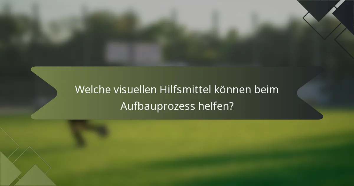 Welche visuellen Hilfsmittel können beim Aufbauprozess helfen?