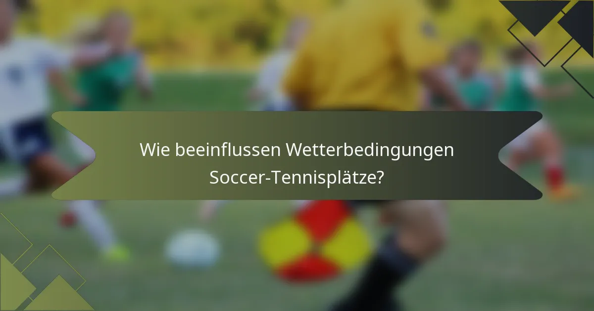Wie beeinflussen Wetterbedingungen Soccer-Tennisplätze?